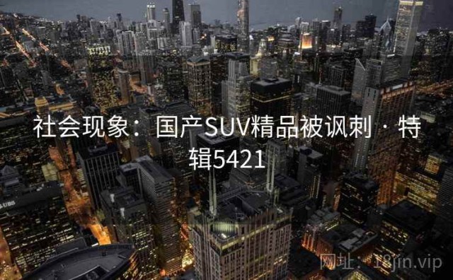 社会现象：国产SUV精品被讽刺 · 特辑5421